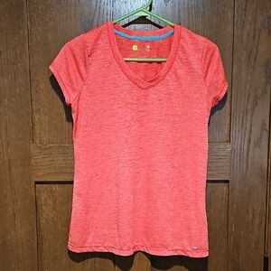 Xersion Coral Short Sleeve V-Neck Tee